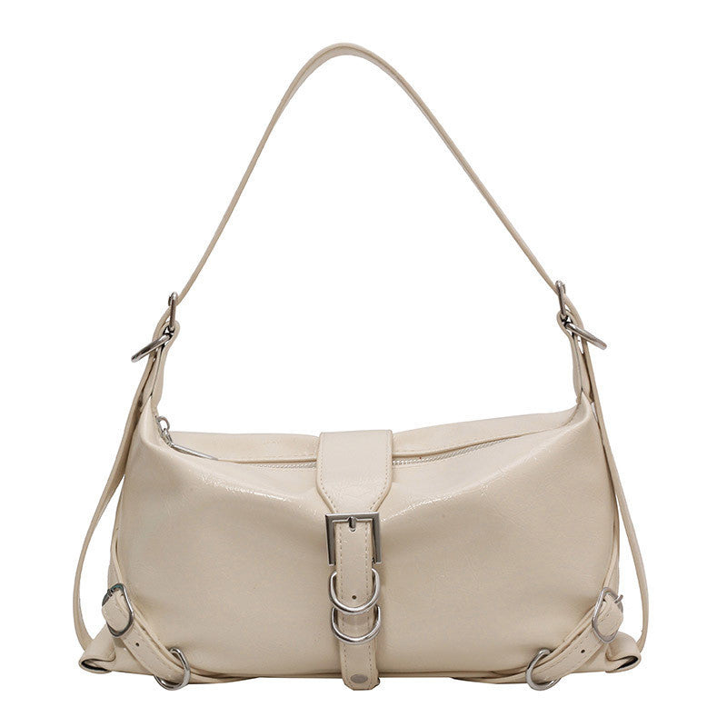 Ielgy Ladies Fashion Texture One-Shoulder Underarm Bag Can Be Cross-Body