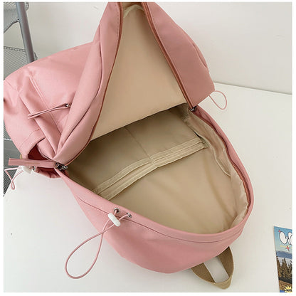 Ielgy Large-Capacity Backpack Student All-Match Schoolbag Commuter Outing Travel Commuter Backpack