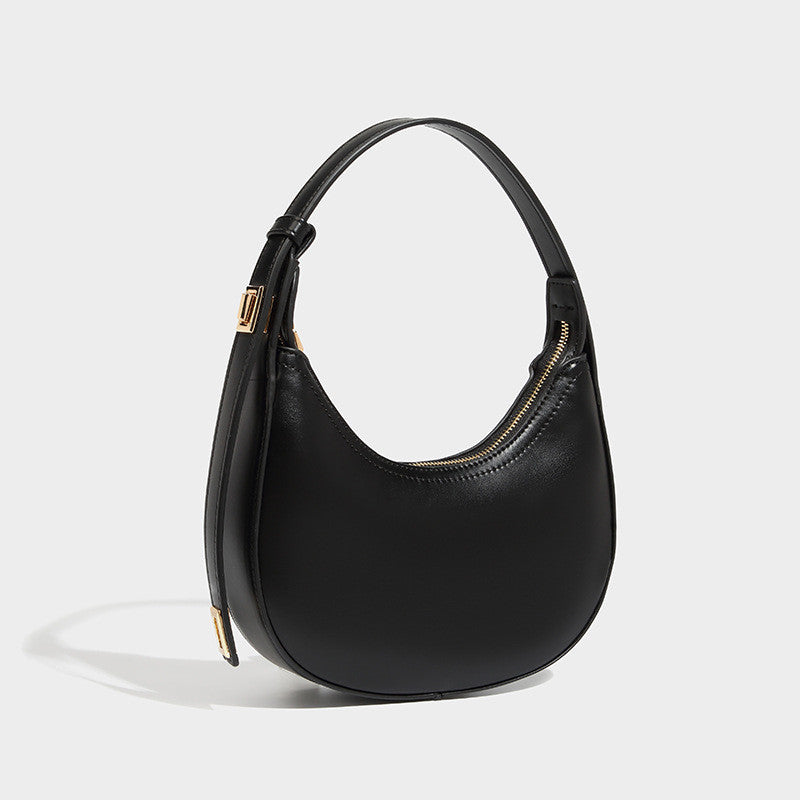 Ielgy Niche Fashionable All-Match Retro Baguette Bag High-End Sense One-Shoulder Armpit Crescent Bag