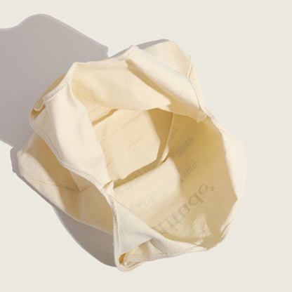 Ielgy Literary Canvas Bag Trendy All-Match Letter Shoulder Casual Simple Tote Bag