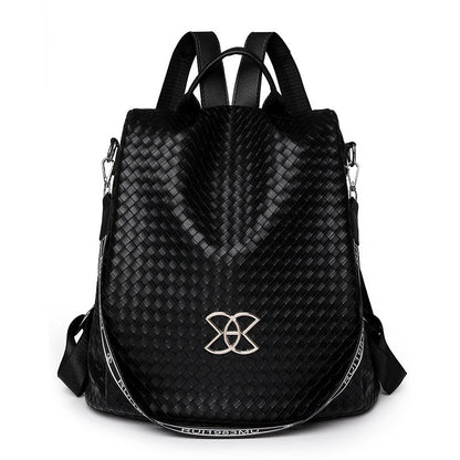 Ielgy Fashion Backpack Leisure Outdoor Travel Large Capacity Backpack Woven School Bag