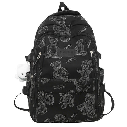 Ielgy High-Value School Bag High Junior High School College Students Large-Capacity Simple