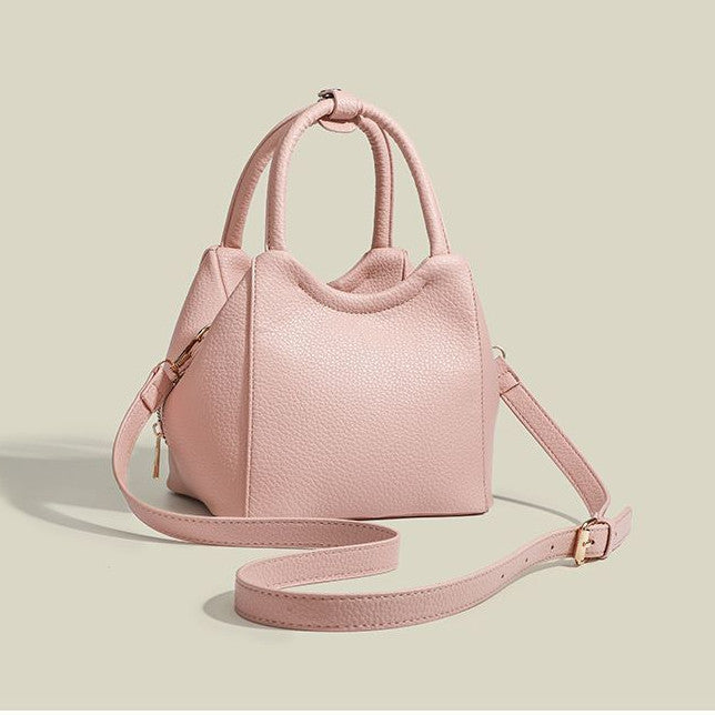 Ielgy Ladies Sweet Pink Lychee Pattern Fashion Small Commuter Shoulder Bucket Bag