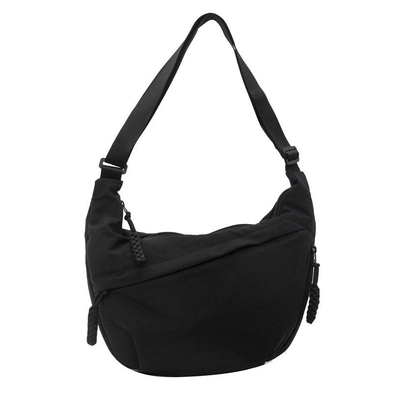 Ielgy Fashionable Large-Capacity Nylon Cloth Messenger Bag All-Match Dump