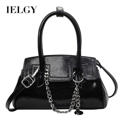 Ielgy High-End Niche Design Silver Handbag Crossbody Fashion All-Match Handbag