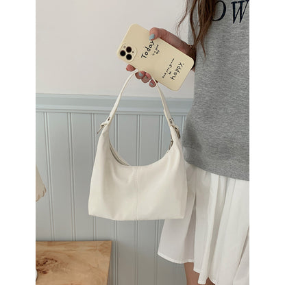 Ielgy Niche Design Texture Underarm Bag Shoulder Crossbody Soft Pink Cloud Bag