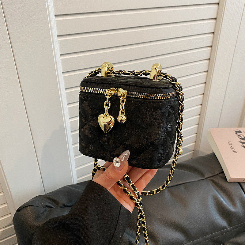 Ielgy High-End Female Bag Fashion Rhombus Chain Texture All-Match One-Shoulder Small Square Bag