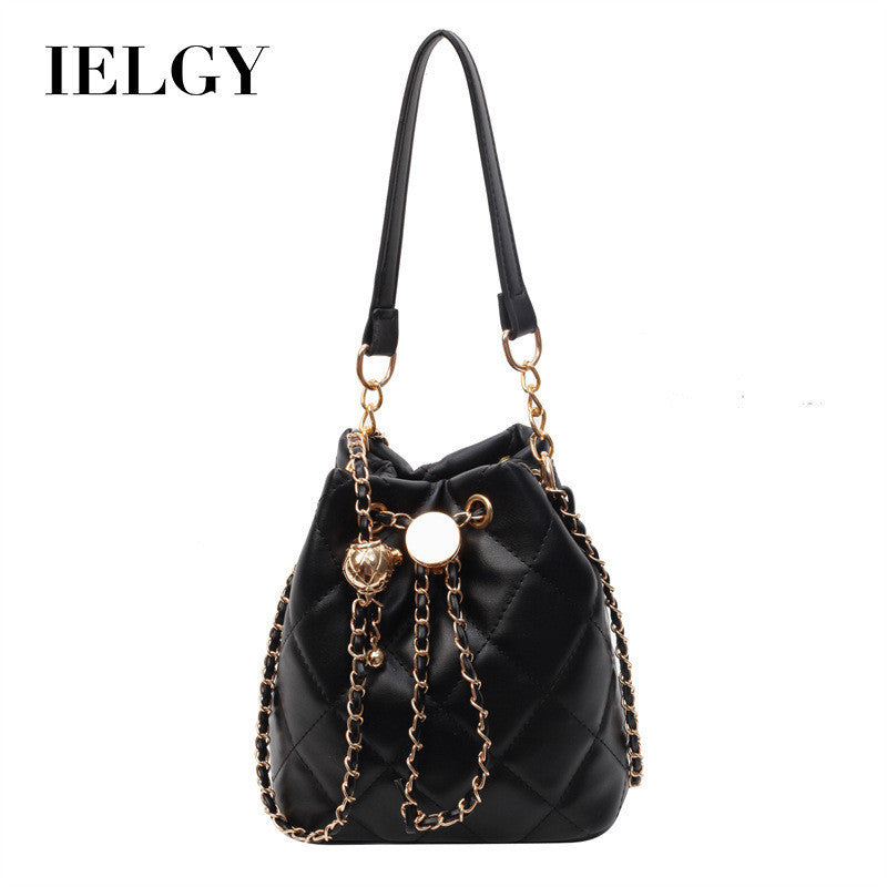 Ielgy High-End Simple Casual All-Match Retro Trendy One-Shoulder Messenger Bag