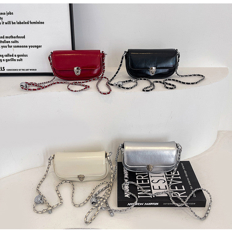 Ielgy Texture Mini Small Bag Fashion High-End Chain Shoulder Messenger Bag Small Square Bag