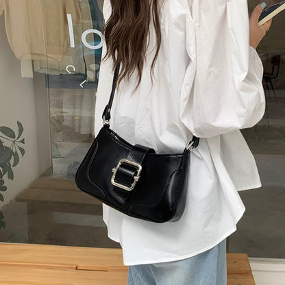 Ielgy Portable Baguette Bag Korean Version Retro One-Shoulder Underarm Bag Niche Texture Messenger Small Square Bag