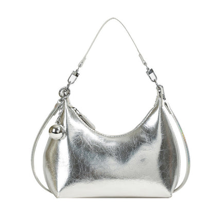 Ielgy Korean Style Niche Casual Shoulder Handbag Fashion Commuter Cross-body Dumpling Bag