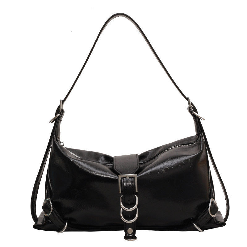Ielgy Ladies Fashion Texture One-Shoulder Underarm Bag Can Be Cross-Body
