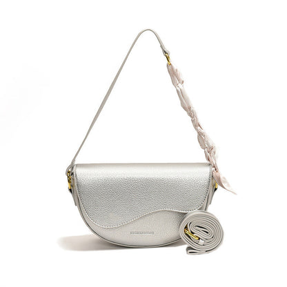 Ielgy Niche Design Handbag Fashion Simple Platinum Bag All-Match Shoulder Messenger Bag