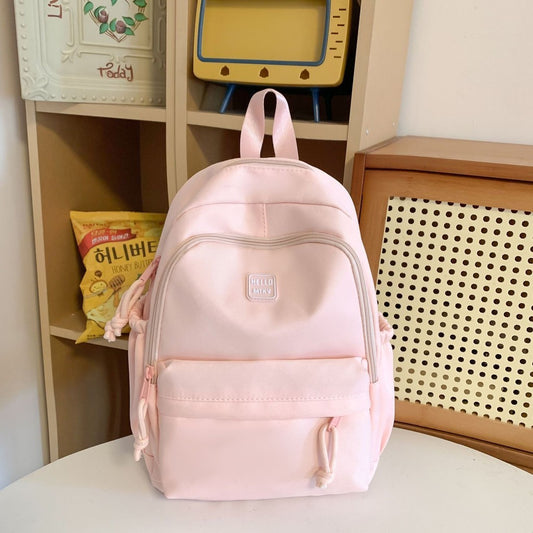 Ielgy Japanese Korean Version Cream Series Schoolbag All-Match Appearance Girl Backpack Large Capacity