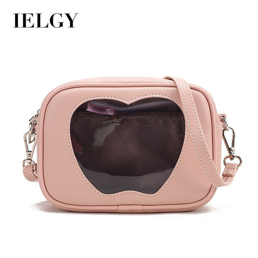 Ielgy Ladies Pink Large Capacity Shoulder Messenger Bag