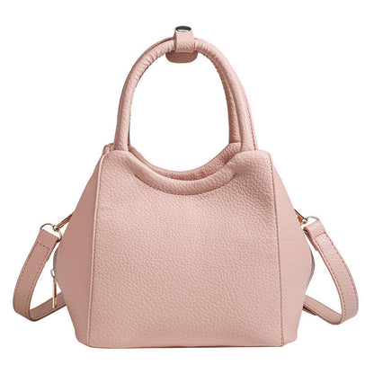 Ielgy Ladies Sweet Pink Lychee Pattern Fashion Small Commuter Shoulder Bucket Bag