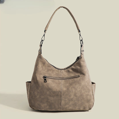 Ielgy Ladies Large-Capacity All-Match Retro Matte Cross-Body Texture One-Shoulder Commuter Tote Bag