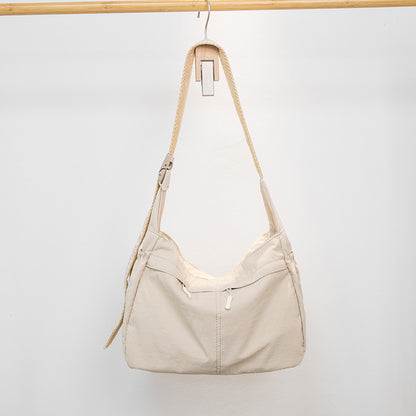 Ielgy Korean Version Large-Capacity Commuter Casual One-Shoulder Nylon Tote Bag Waterproof Sports Style Messenger Bag
