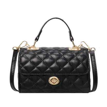 Ielgy Silver Handbag Popular Commuter One-Shoulder Western Style All-Match Messenger Bag