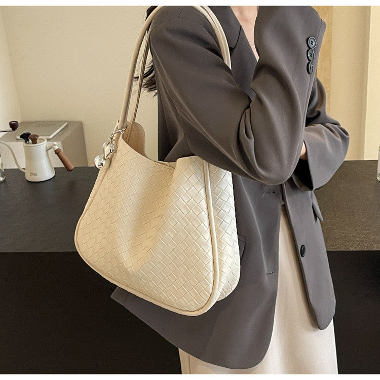 Ielgy High-End Retro Large-Capacity Bag Fashion Commuter All-Match One-Shoulder Bucket Bag