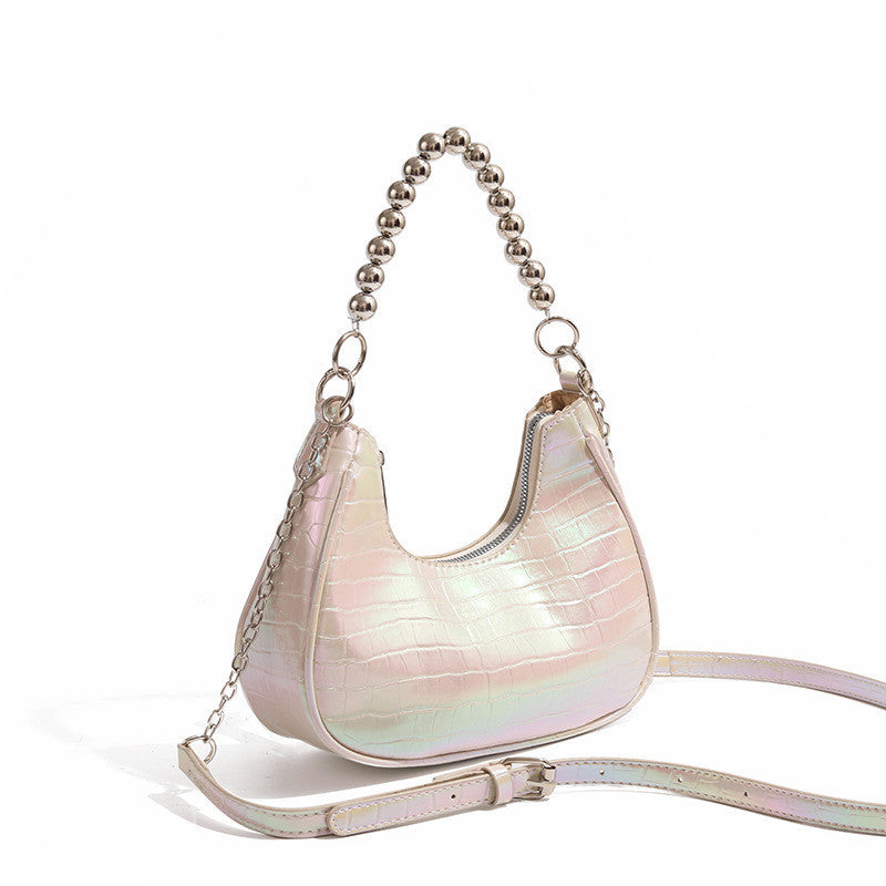 Ielgy Ladies Crescent Underarm Bag High-End Fashion Diagonal All-Match Shoulder Bag