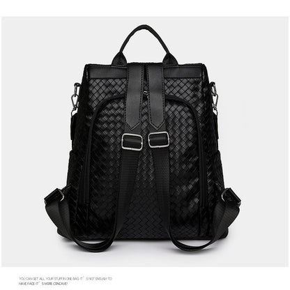 Ielgy Fashion Backpack Leisure Outdoor Travel Large Capacity Backpack Woven School Bag