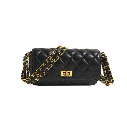 Ielgy Korean Version Fashion Diamond Chain Simple All-Match Cross-Body Female Bag