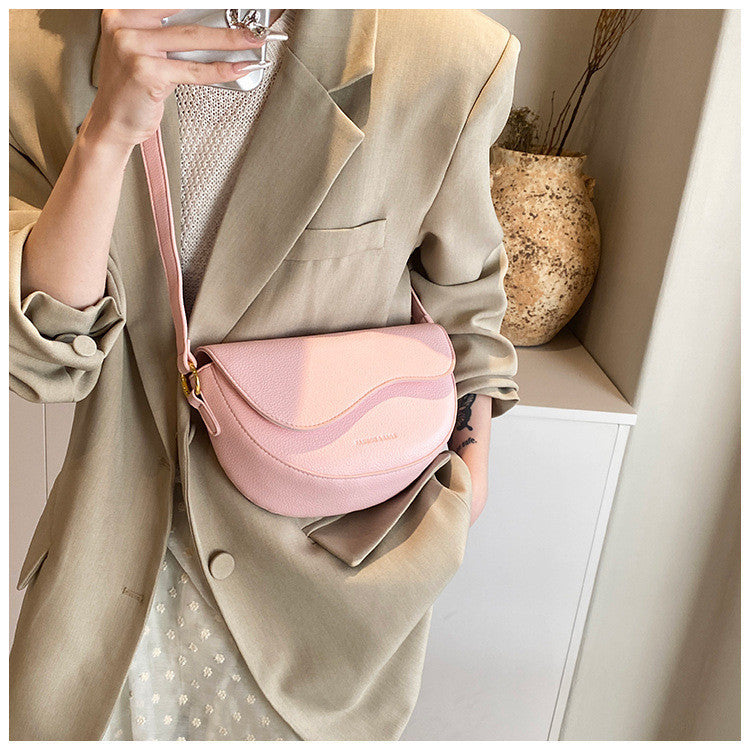 Ielgy Niche Design Handbag Fashion Simple Platinum Bag All-Match Shoulder Messenger Bag