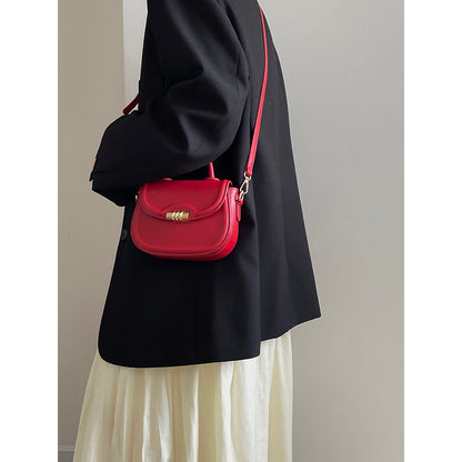 Ielgy Ladies Saddle Handbag High-End Sense One-Shoulder Crossbody