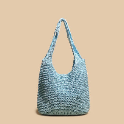 Ielgy Vegetable Basket Rattan Bag Hand-Woven One-Shoulder Handbag