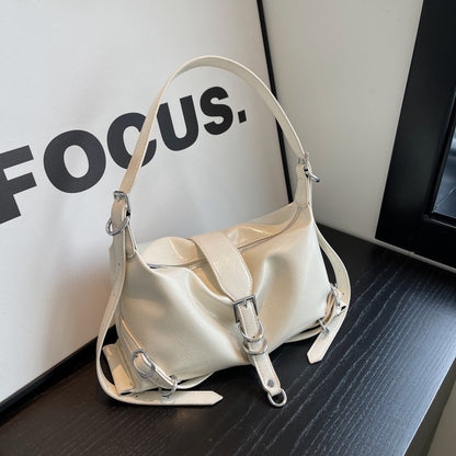 Ielgy Ladies Fashion Texture One-Shoulder Underarm Bag Can Be Cross-Body