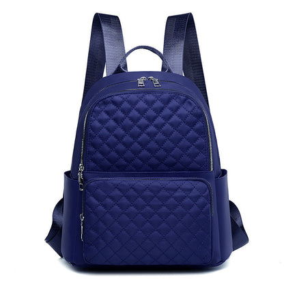 Ielgy Casual Ladies Oxford Backpack Fashion Diamond Embroidery Thread Large Capacity Travel Backpack