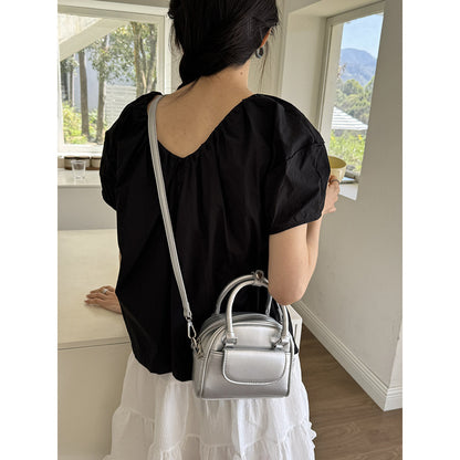 Ielgy Ladies Brown Handbag Commuter Handbag Retro Fashion Cross-body Shell Bag