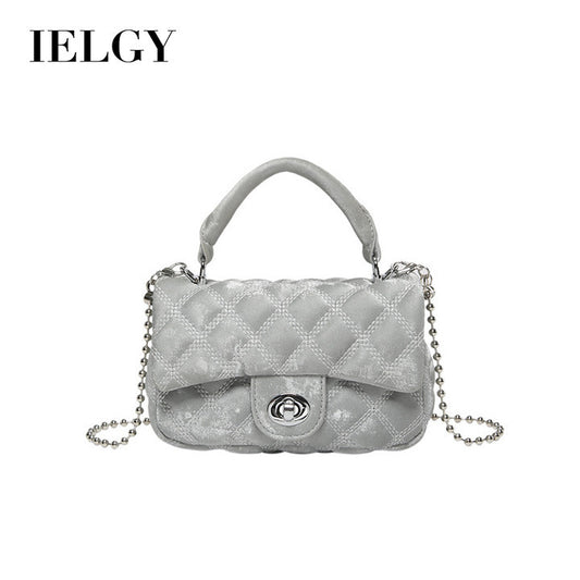 Ielgy Korean Version Diamond Chain Bag Fashionable All-Match Casual Cross-Body Small Square Bag