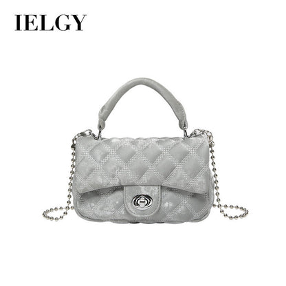 Ielgy Korean Version Diamond Chain Bag Fashionable All-Match Casual Cross-Body Small Square Bag