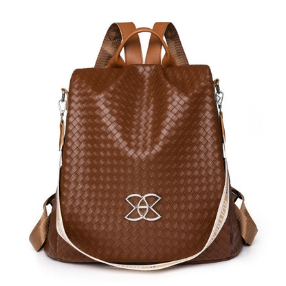Ielgy Fashion Backpack Leisure Outdoor Travel Large Capacity Backpack Woven School Bag