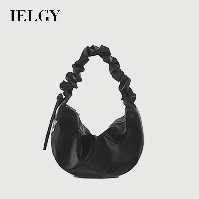 Ielgy Ladies Folded Large Capacity Commuter Shoulder Crossbody Dumpling Bag