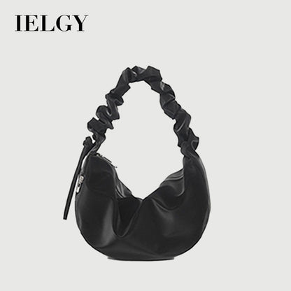 Ielgy Ladies Folded Large Capacity Commuter Shoulder Crossbody Dumpling Bag
