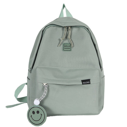 Ielgy Ladies Preppy Style Backpack Small Fresh Cute Student Schoolbag Mori Girl Solid Color Small Backpack