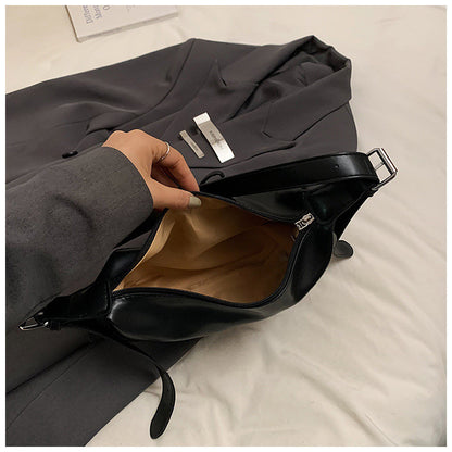 Ielgy Large-Capacity One-Shoulder Tote Bag All-Match Retro Fashion Bow Cross-Body Du