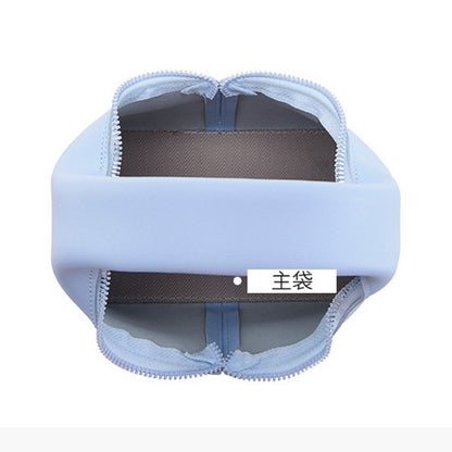 Ielgy Ladies Fashion Handbag Solid Color PU Fashion All-Match French Underarm Crescent Bag