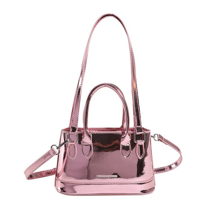 Ielgy Ladies Summer Outing Small Silver Small Bag High-End Feeling Popular Fashion One-Shoulder Messenger Bucket Bag