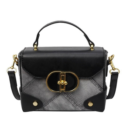 Ielgy Simple Fashion Handbag Diamond Chain Casual Crossbody Small Square Bag