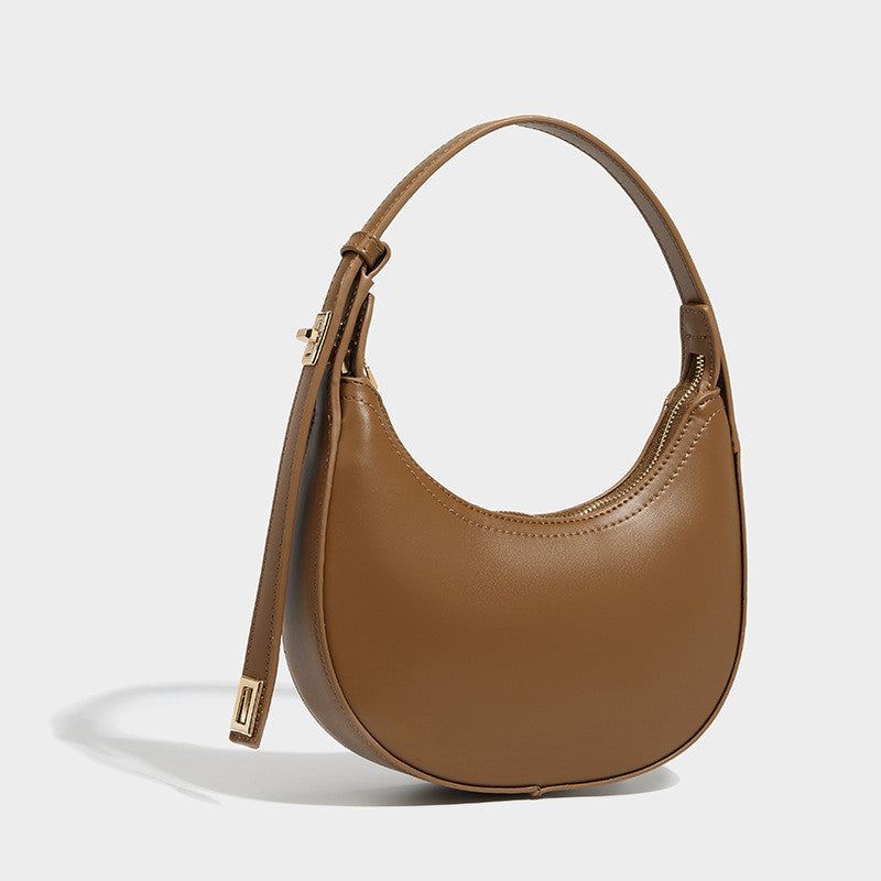 Ielgy Niche Fashionable All-Match Retro Baguette Bag High-End Sense One-Shoulder Armpit Crescent Bag