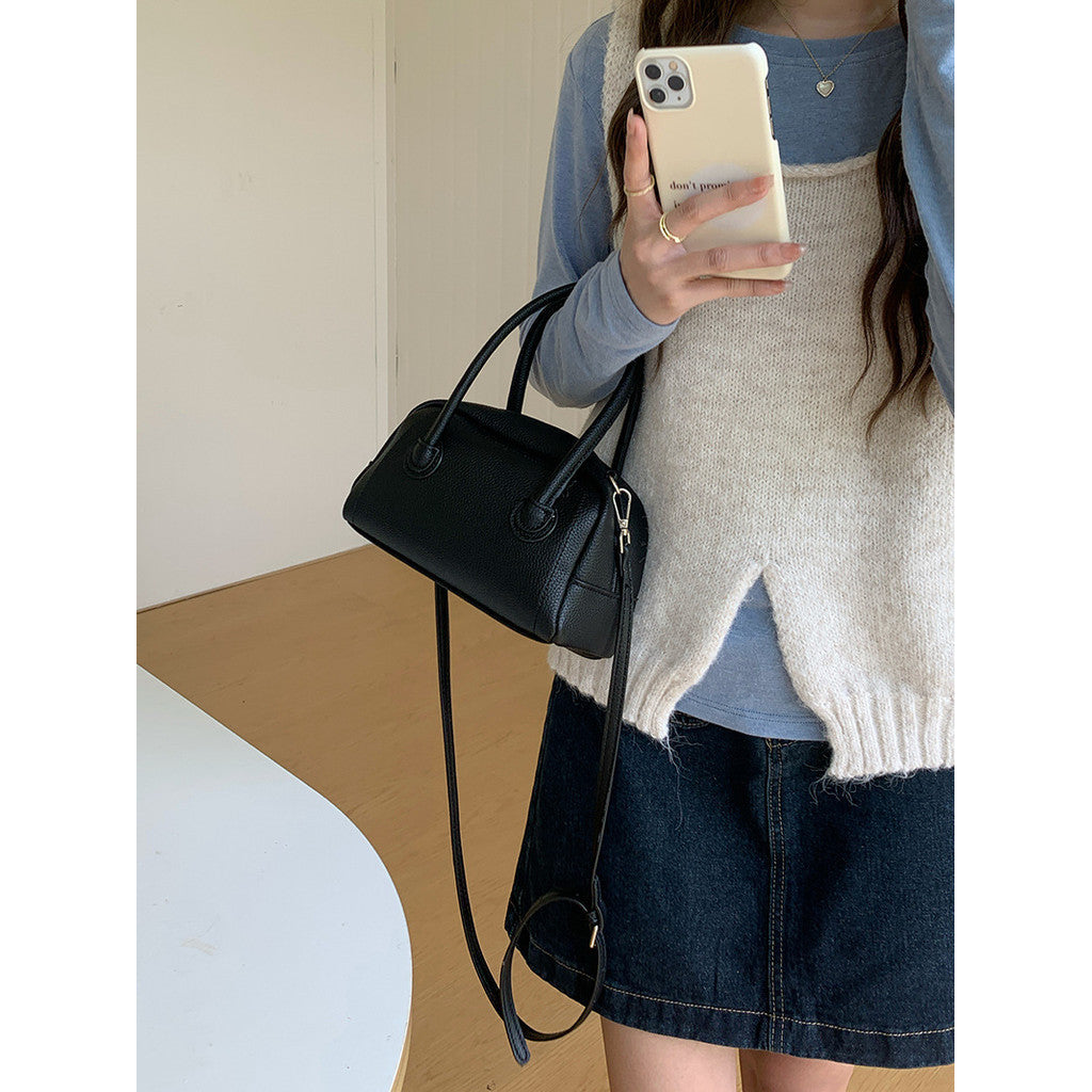 Ielgy Portable Bowling Bag Casual All-Match Small Fresh One-Shoulder Messenger Boston Pillow Bag