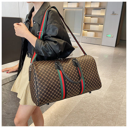 Ielgy Casual Large-Capacity Lightweight Boarding Fashion One-Shoulder Travel Bag Printed Travel Bag Gym Bag