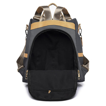 Ielgy Korean Version Anti-Theft Backpack Fashion Simple Multi-Purpose Oxford Travel Backpack
