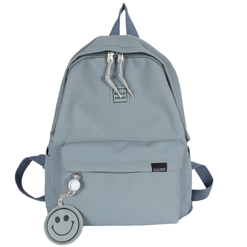 Ielgy Ladies Preppy Style Backpack Small Fresh Cute Student Schoolbag Mori Girl Solid Color Small Backpack