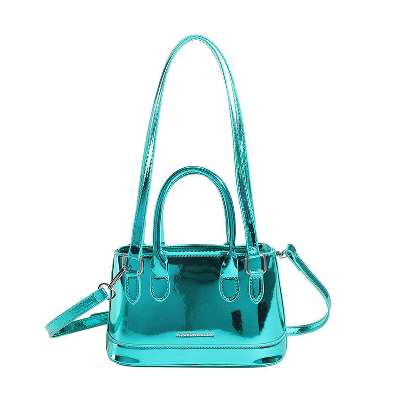 Ielgy Ladies Summer Outing Small Silver Small Bag High-End Feeling Popular Fashion One-Shoulder Messenger Bucket Bag