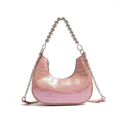 Ielgy Ladies Crescent Underarm Bag High-End Fashion Diagonal All-Match Shoulder Bag